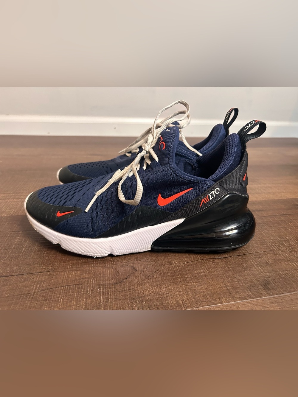 Nike Air Max 270 Youth Size 6.5Y Navy/Black/Red Kids Shoes MPN 943345-410